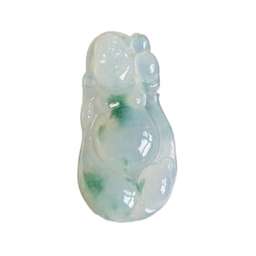 Beautiful Jadeite Carved Laughing Buddha Pendant