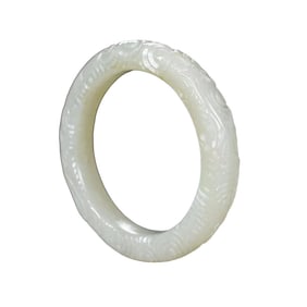 Inside Diameter 56mm Chinese Natural Hetian Jade Bracelet