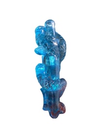 Beautiful Aquamarine Carved Snake Pendant