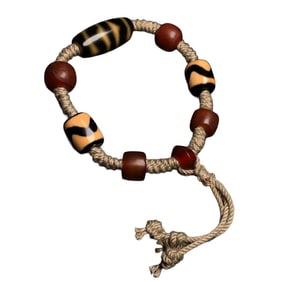 Hand Woven Tibetan DZI Agate Lucky Bracelet