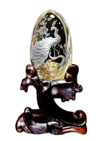Beautiful Crystal Inner Carving Phoenix Pendant