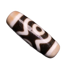 Old Tibetan Three Eye DZI Agate Lucky Pendant