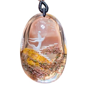 Beautiful Crystal Inner Carving Buddha Pendant