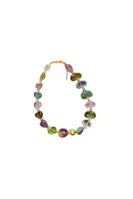 Exquisite Tourmaline Carved Heart Shape Beads Bracelet