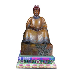 Superb Vintage Chinese Tianhuang Stone Carved Emperor Seal Statue