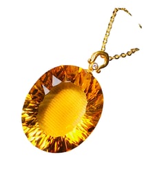 Exquisite Yellow Crystal Lucky Pendant