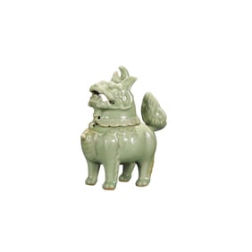 Chinese Longquan Kiln Fortune Kylin Porcelain Incense Burner