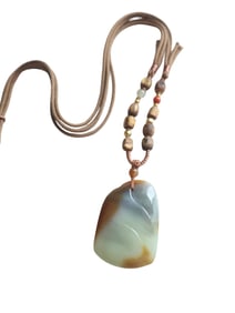Superb Chinese Hetian Jade Carved Lucky Pendant