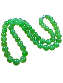 Superb Chinese Green Hetian Jade Beads Pendant