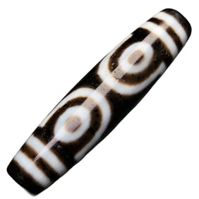 Old Tibetan 7 Eyes DZI Agate Lucky Pendant