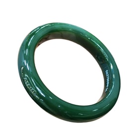 Inside Diameter 56 mm Chinese Green Hetian Jade Bracele
