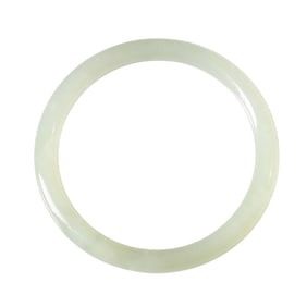 Inside Diameter 60mm Chinese Natural Hetian Jade Bracelet w Certificate