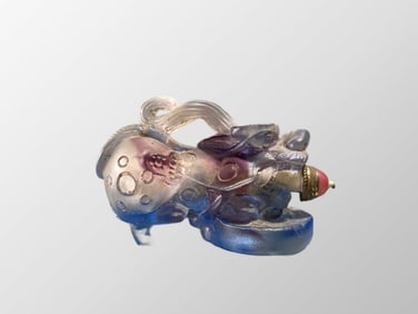 Vintage Chinese Peking Glass Beast Snuff Bottle
