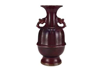 Old Chinese Jun Kiln Purple Glaze Porcelain Vase