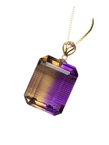 Beautiful Yellow & Purple Crystal Lucky Pendant