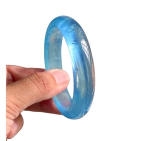Inside Diameter 59mm Beautiful Aquamarine Bracelet