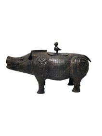 Vintage Chinese Bronze Wild Boar Statue