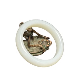 Inside Diameter 53mm Chinese Natural Hetian Jade Bracelet