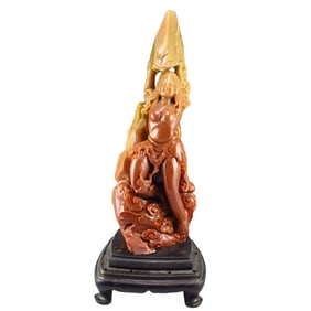 Chinese Shoushan Stone Statue - Nuwa Mends the Sky