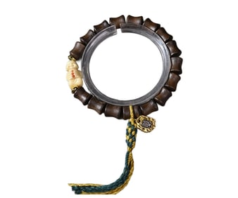 Hand Woven Chenxiang Wood Beads Bracelet