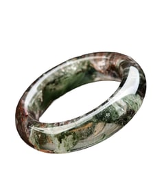 Inside Diameter 57 MM Exquisite Green Crystal Bracelet