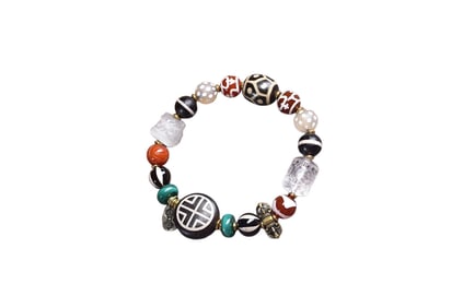 Hand Woven Agate & Crystal & Malachite Beads Necklace