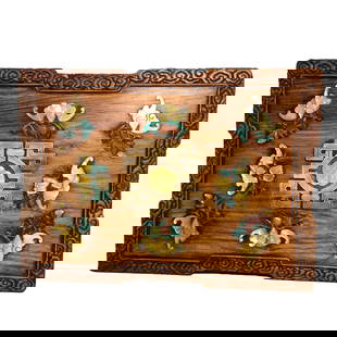 Vintage Chinese Huanghuali Wood Inlay Shell Fortune Bat Design Jewellery Box: Vintage Chinese Huanghuali Wood Inlay Shell Fortune Bat Design Jewellery BoxDimension: 300 x 220 x 80 (mm)11.81 x 8.66 x 3.15 (inches) Weight: 3.67 lbs/ 1665 g