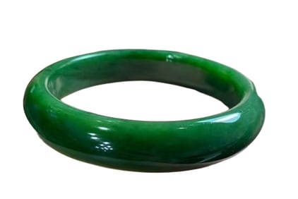 Inside Diameter 64mm Superb Chinese Greene Hetian Jade Bracelet