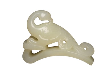 Superb Chinese Hetian Jade Carved Bird Statue
