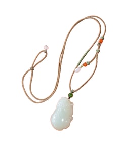 Chinese Hetian Jade Carved Fortune Pixiu Pendant
