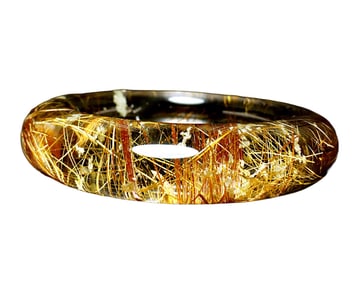 Inside Diameter 58mm Exquisite Rutilated Quartz Bracelet