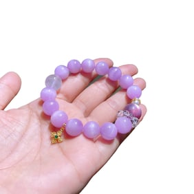 Hand Woven Purple Lithium Beads Bracelet