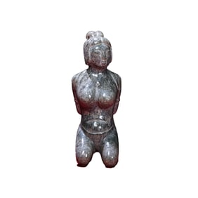 Superb Old Chinese Hetian Jade Carved Figure Statue