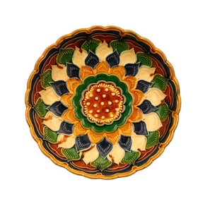 Chinese Tang San Cai Porcelain Plate