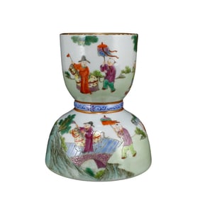 Chinese Gilt Edge Famille Rose Urchin Design Porcelain Vase