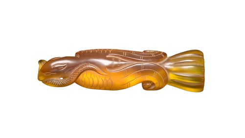 Old Chinese Zircon Carved Bird Pendant