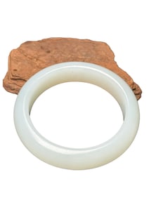 Superb Inside Diameter 57mm Chinese Hetian Jade Bracelet