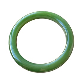 Inside Diameter 58.5mm Superb Chinese Green Hetian Jade Bracelet