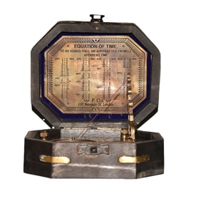 Vintage Copper Compass w Box