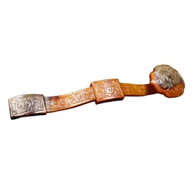 Superb Vintage Chinese Hetian Jade Carved Ruyi Scepter Statue