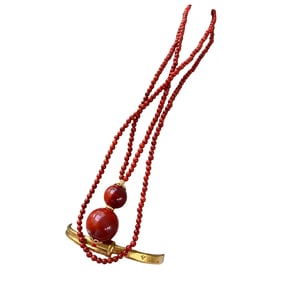 Chinese Nanhong Agate Gourd Pendant
