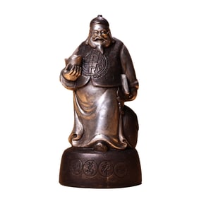 Vintage Chinese Copper Rich Man Statue