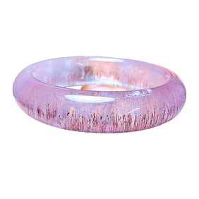 Inside Diameter 53 MM Exquisite Purple Rutilated Quartz Bracelet