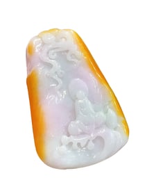 Natural Jadeite Carved Buddha Pendant
