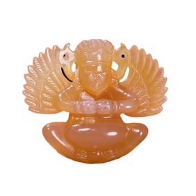 Chinese Agate Carved Garuda Pendant