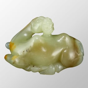 Vintage Chinese Hetian Jade Camel Statue