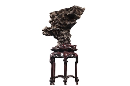Vintage Taihu Stone Mountain Shape Statue