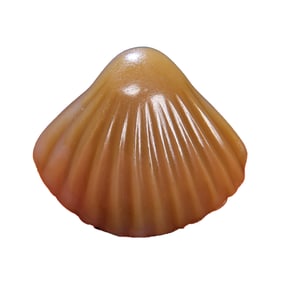 Chinese Agate Carved Shell Pendant