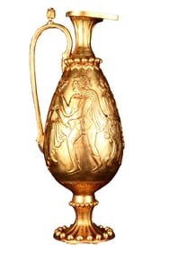 Vintage Chinese Gilt Gold Copper Wine Pot
