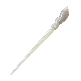 Superb Chinese Hetian Jade Carved Hair Decoration